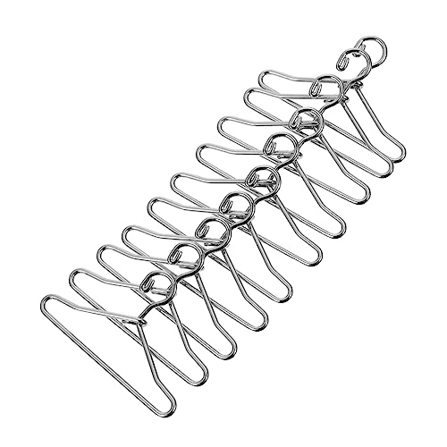 Garneck 50pcs Metal Mini Hanger Set Doll Clothing Organizer for Baby Doll Accessory Long Lasting Hangers for