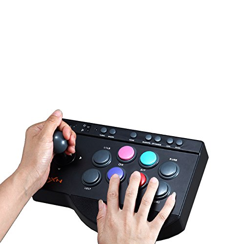 Arcade Fight Stick, USB Wired Fighting Joystick Game Controller for PS4 PS3 Switch PC Fighting Games