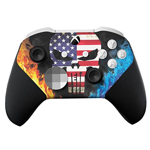 DreamController American Warriior X-box Elite Controller Series 2 Core Limited Edition Custom Elite Core Controller for X-box One/Series X/S with Advanced HydroDip Paint Technology(Not Just a Skin)