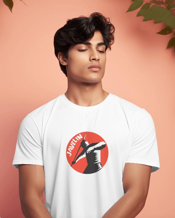 VASAL EliteForm Unisex Workout T-Shirt: Dotted Moisture Control & Breathable Fabric for Gym & Training (in, Alpha, S, Regular, White) 4