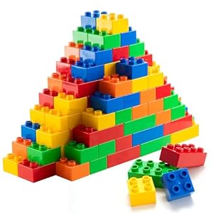 PREXTEX 100-Piece Building Blocks Set fo...