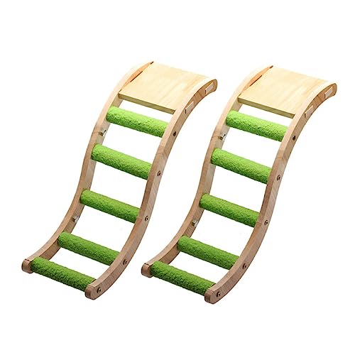GREENADSCAPE Bird Cage Climbing Ladder Parrot Toy Budgerigar Plaything Bird Cage Accessory Natural Material