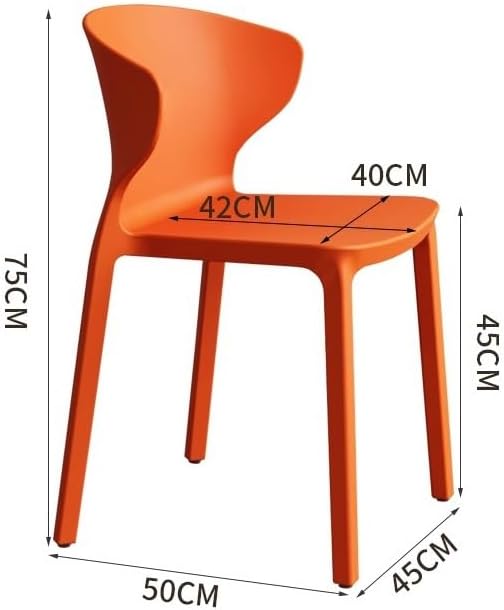 Stackable Office Chairs - Comfortable Armless Dining and Reception Chairs with Backrest for Kitchen and Event Use - Ideal Guest Seating Solution