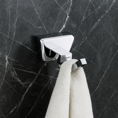 Image of EVANEX Rob Hook, 304 Grade Stainless Steel, Wall Towel Hooks Coat Hook, Chrome Robe Hook, Door Hanger Towel Robe, Clothes Cabinet Closet Sponges Hook for Bathroom & Kitchen (Aquarius)