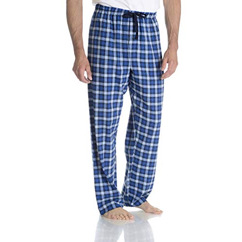 Hanes Men's Plaid Flannel Pajama Pants - 2 Pack, 4086, Blue/Black Plaid, XL3