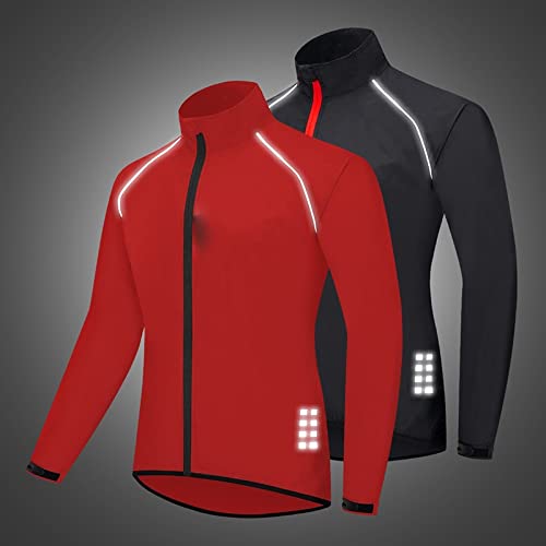 Roupa de segurança de alta visibilidade, corrida, motociclista corta-vento, jaqueta refletiva mascul