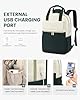 LOVEVOOK Rucksack Damen, Schulrucksack Teenager Mädchen 15,6 Zoll mit Laptopfach, Wasserdicht Schultasche Arbeitstasche Reiserucksack Daypack Elegant für Uni Reise Büro, Dunkelgrün #4