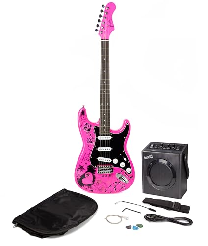 RockJam Electric Guitar Kit with Amp, Bag, Whammy, Strap, Lead, Spare Strings & Lessons
