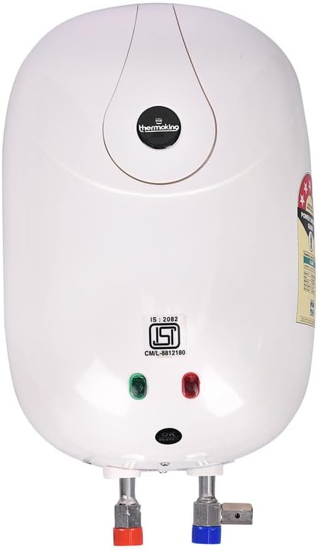 Thermoking 15 Litre Instant Water Heater (Geyser) with ABS outer Body |Compact Size|Suitable-High-rise Buildings|6 Bar High Pressure 5 Star rating |Made for Kitchen and Bathroom Applications (White)