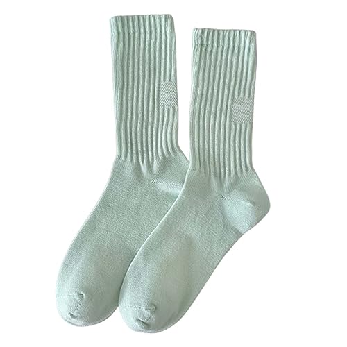 Womens Girls Crew Cotton Socks Casual Athletic Aesthetic Socks Neutral Cushion Socks for Kids Running Sports