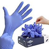 FINITEX Nitrile Disposable Gloves Medical Exam Gloves - 100 PCS Blue Latex-free Examination Chemo Fo