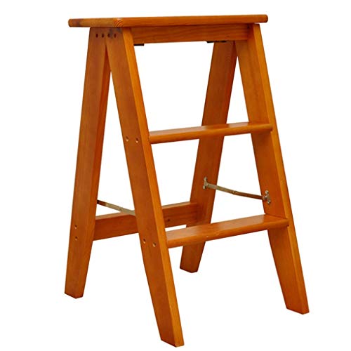 Escabeau pliant bois échelle portable et siège de chaise