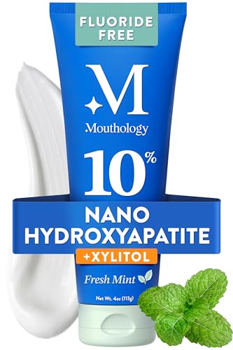 Mouthology 10% Nano Hydroxyapatite Toothpaste Fluoride Free, Whitening*, Rod Shaped nHa, Xylitol...