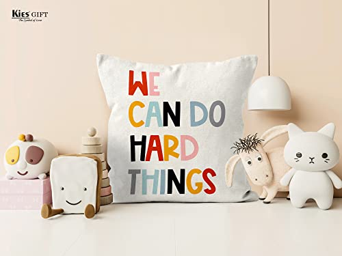 Kies Home®(Double-Sided) Decorative Pillows Throw Pillow Covers 18X18 Home Decor Colorful Throw Pillows Kids Throw Pillow Kids Decorative Pillow Best Gifts Friends Gifts We Can Do Things Populer Gifts #TOP3