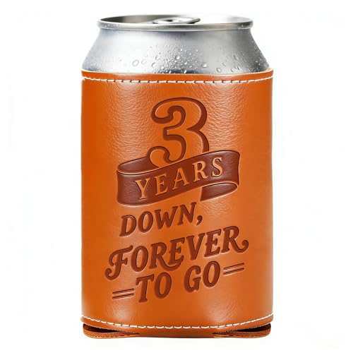 Leather 3rd Anniversary Wedding Gifts for Him Men, 3rd Anniversary Engagement Gift for...