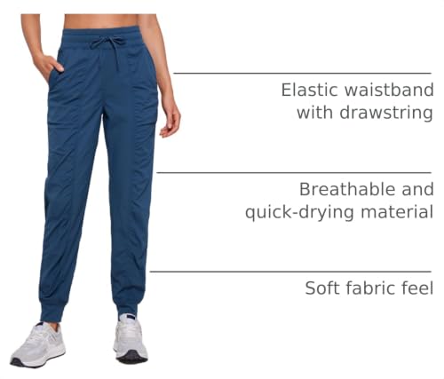 Image of CRZ YOGA Ease Line Joggers 26 inch /28.5 inch /30.5 inch | Casual, Lightweight, Ruched Design, Pockets, for Women
