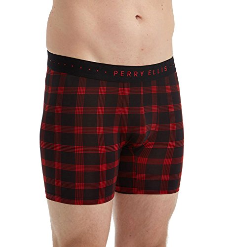 Perry Ellis Men's Plaid Boxer Brief