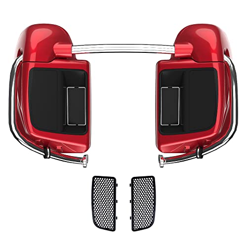 Wicked Red Lowers Motorcycle Lower Leg Fairings Glove Box Fit For Harley Touring 2014+ #TOP30
