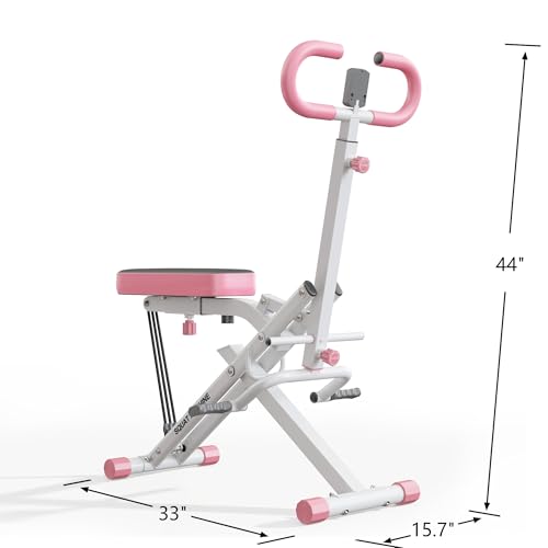 Image of SogesPower Squat Machine for Home Gym, Squat Rowing Machine with Adjustable Resistance and Optional Full Motion, Squat Assist Trainer for Glutes & Legs Workout, Up to 330lbs