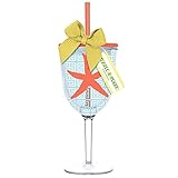 Slant - Sealife Starfish Double Wall Acrylic Wine Glass With Straw