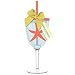 Slant - Sealife Starfish Double Wall Acrylic Wine Glass With Straw