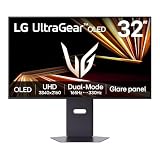 LG UltraGear™ OLED GX8 32GX850A 32‑inch WOLED with MLA+ 4K Gaming Monitor | Dual‑Mode 165Hz 330Hz, 0.03ms GtG, HDR True Black 400, DCI‑P3 98.5%, G‑SYNC Compatible & FreeSync Premium Pro, HDMI 2.1
