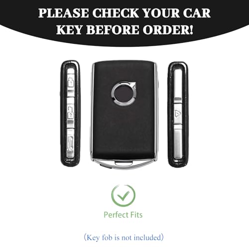 OFF WE GO for Volvo Key Fob Cover, Soft TPU Protection Key Fob Case Compatible with Volvo XC40 XC60 XC90 S60 S90 V60 V90 Polestar 1 Polestar 2 Smart Car Key Accessories (Silver Blue) by OFF WE GO - Image 2