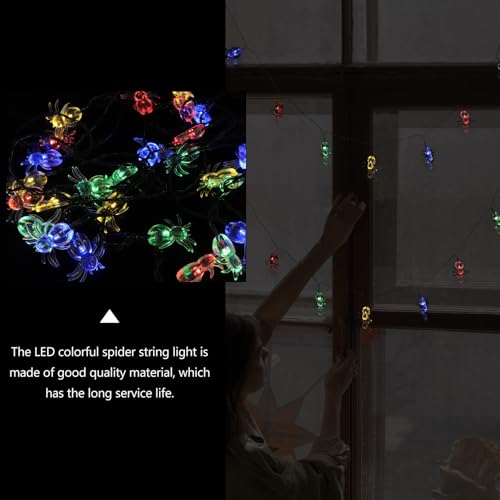 Luces solares de araña para Halloween multicolor 5m 20 LED miniatura 4