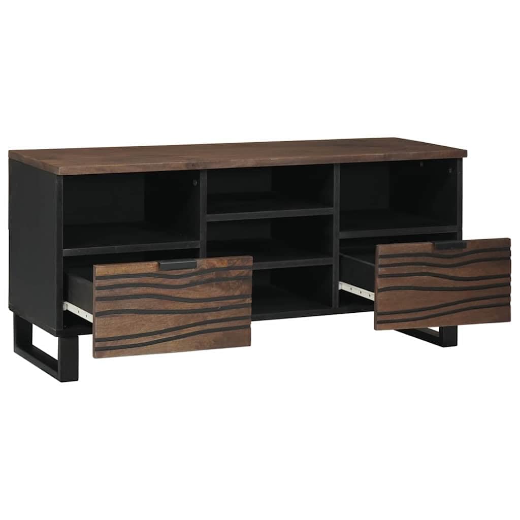 Générique Jednostka TV z szufladą orzech włoski 100 x 33 x 46 cm drewno Ingenierie | Ścienne, uniwersalne półki, szuflada do przechowywania, łatwy montaż, nowoczesny design