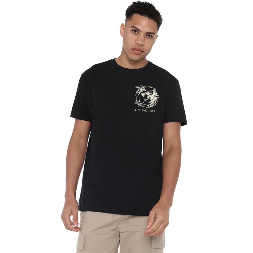 T-shirt Witcher bones crest noir L ample et confortable au dos - 7