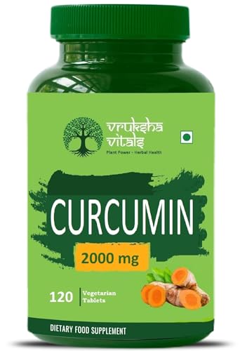 Vruksha Vitals Curcumin with Piperine > 95% Curcuminoids [LAB TESTED – COA ATTACHED] 2000 mg – 120 tablets/capsules supplement powder – Curcumin Extract supplements” style=”max-width:100%;height:auto;”/></p>
<p></p>
<p style=