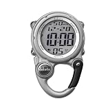 Dakota Digital Clip, Alarm, Stopwatch, Timer and Dual Time, Fob and Pocket Watch, Outdoor Gifts for Men and Women, Tactical Digital Clip on Watch