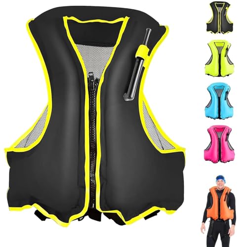 Chaleco de Kayak diseño ingeniería Pesca Organización optimizada río con Tejido Nylon para Trucha Río Corriente Pesca Mosca Uso(Black)