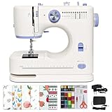 Nähmaschinen, ideal für Anfänger, 12 integrierte Stiche, Basis-Nähset im Lieferumfang enthalten,...