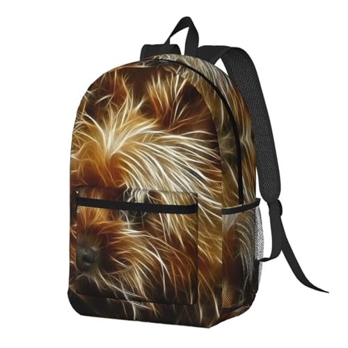 Mochila universitaria EdWal Yorkie con estampado divertido y ligera 2