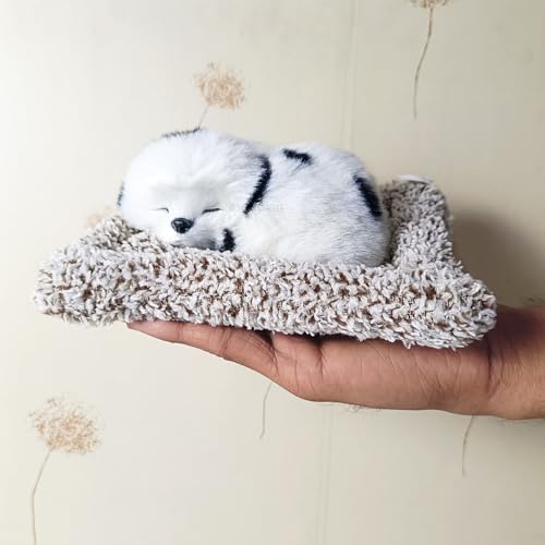 Image of ascension Sleeping Cute Dog for Car Dashboard and Home Decor with Activated Carbon for Decoration Toy Decorative Showpiece Car Accessories Interior Dashboard Decoration Good Gifts (Design 1)
