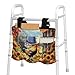 YUVAMAGIMO Sunflower Rooster Walker Bag for Seniors Lightweight Rollator Walker Accessories Multi Pockets Space Saving Wheelchair Basket Pouch with Cup Holder Birhtday Gifts for Wife Mom