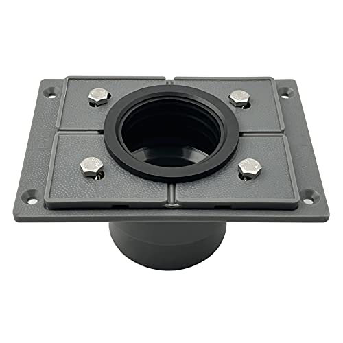 Neodrain PVC Shower Drain Base Kit Include 2 Inches PVC Shower Drain Base Flange, Rubber Coupler