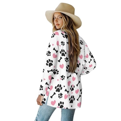 Image of Womens Open Fron Cardigan Sweaters Long Sleeve Tops Daily Coats