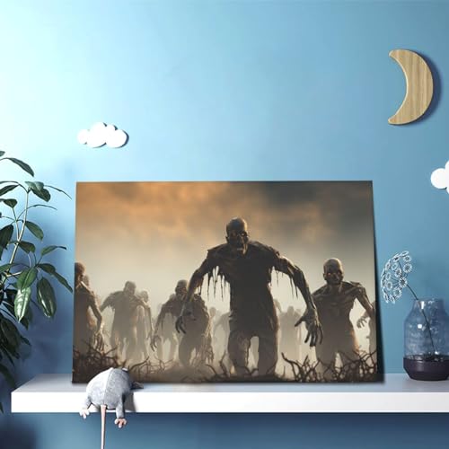 Toile murale zombies moderne format carré 40,6 cm pour cuisine - 5