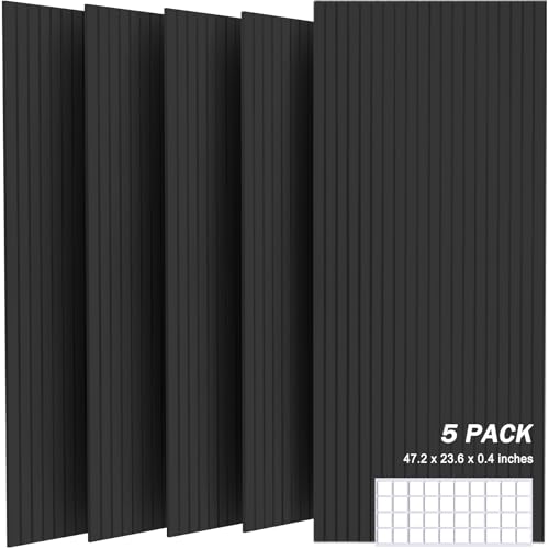JVJVJ Large Acoustic Panels, 48'X24'X0.4' Sound Proof Foam Panels for Walls, Sound Dampening Panels...