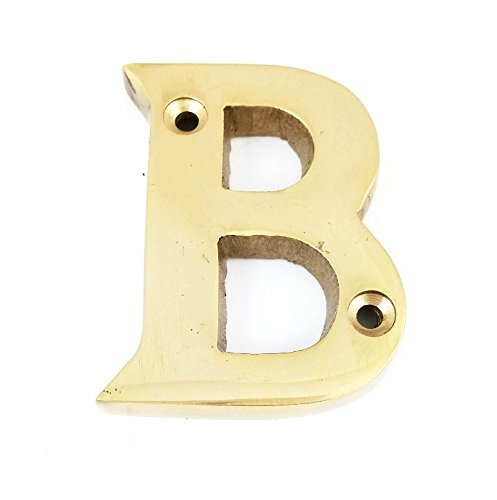 House Flat Letter B - Alphabet - 50mm (2") - Polished Brass
