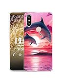 Sunrive Kompatibel mit Xiaomi Mi A2 Hülle Silikon, Transparent Handyhülle Schutzhülle Etui Hülle (Q Delfin)+Gratis Universal Eingabestift MEHRWEG