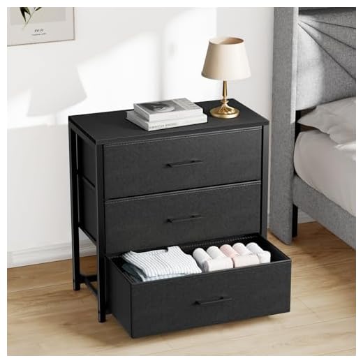 Memobarco Nightstand with 3 Drawers