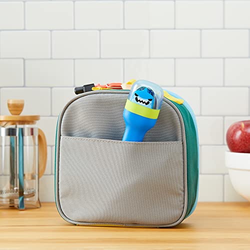 Image of Zoku Kids Stainless Steel Travel Cutlery Set - Fork, Knife & Spoon with Case (Shark Blue) | Reusable Portable Utensils for School, Picnics & Outdoor
