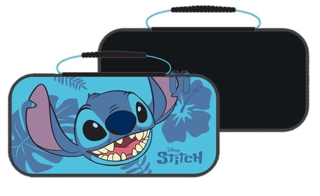 Cerdà Disney Lilo y Stitch Funda de protección y transporte para consola Nintendo Switch 2 - Almacenamiento para accesorios y 8 juegos - Diseño Stitch Sonriente - Azul