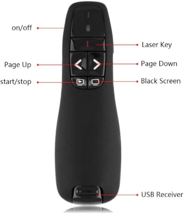 Daytona Y400 Kablosuz Presenter Lazerli 2.4 Ghz Sunum Kumandası