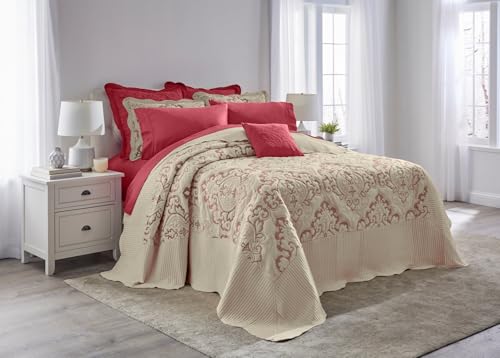 Image of BrylaneHome Amelia Bedspread - Twin, Ivory Berry