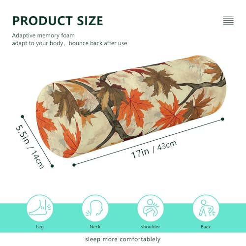 Coussin rond rétro feuilles d'érable pour décorer un fauteuil de salon