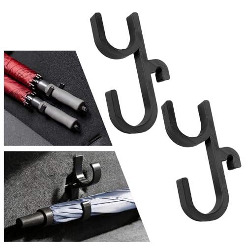 VKQTS 2PCS Double Car Umbrella Hook,No Drilling Car Umbrella Holder Stable Placement of Umbrellas for Trunks,Non-Wobbly Umbrellas Holder for Cars Interior Accessories as Cars Hooks
